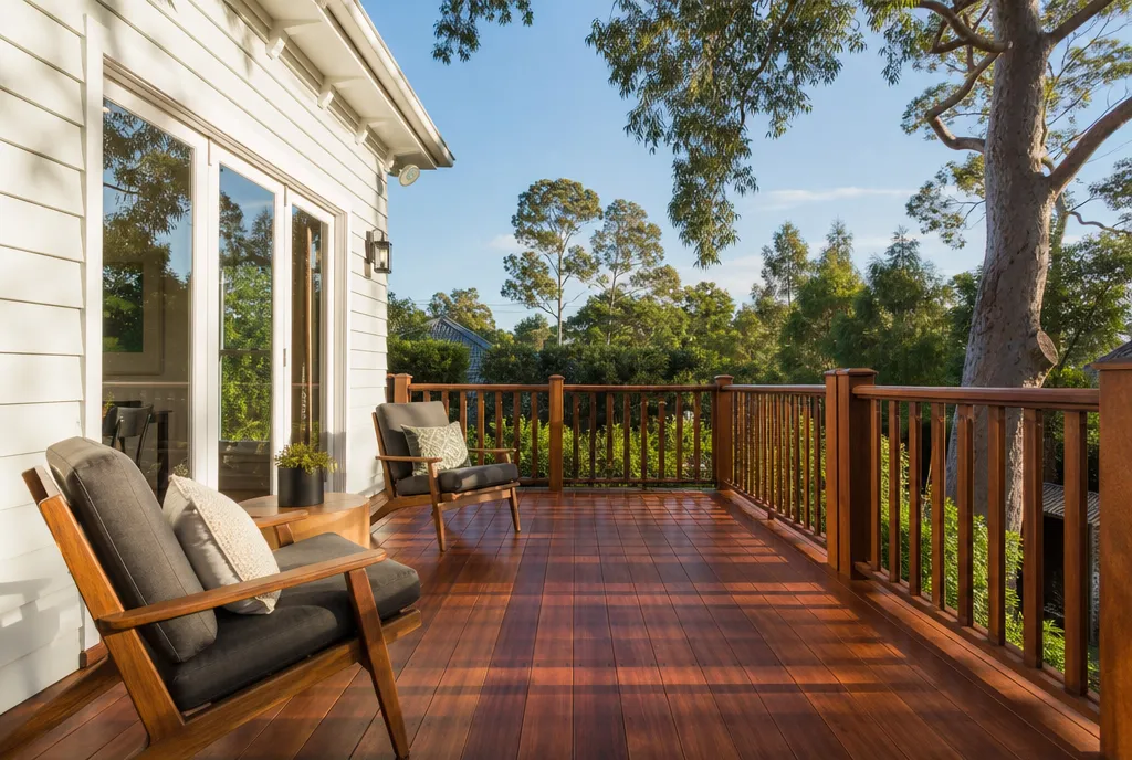New timber deck and balustrade